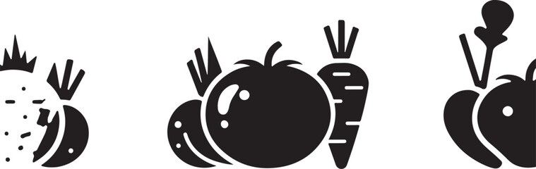 Vegetable Silhouette Icons