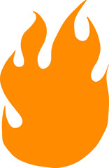 Orange Flame Silhouette With Split Tips