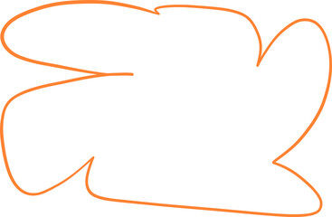 Freeform Abstract Orange Outline Shape