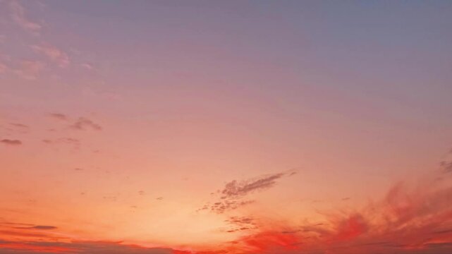 timelapse of the sky of fluffy clouds at sunrise after the rain for forecast