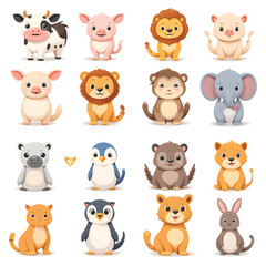 Obraz premium set of animals