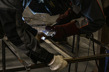 Manufacturing industry plant factory welding turner milling machine operator welder girl woman...