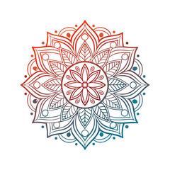 Blossom Mandala Shape. Circular pattern in form of mandala, tattoo, decoration. Decorative ornament in ethnic oriental style