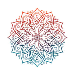 Blossom Mandala Shape. Circular pattern in form of mandala, tattoo, decoration. Decorative ornament in ethnic oriental style