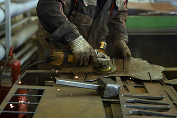 Manufacturing industry plant factory welding turner milling machine operator welder girl woman...