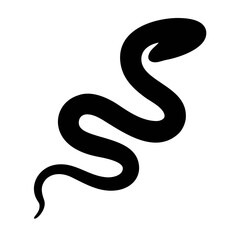 Minimalist Black Snake Silhouette