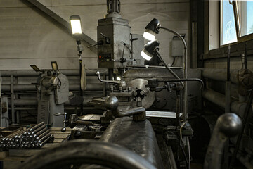 Manufacturing industry plant factory welding turner milling machine operator welder girl woman...