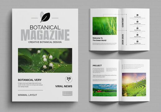 Botanical Magazine Design Layout