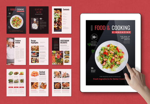 Healthy Recipes in Digital Cookbook Magazine