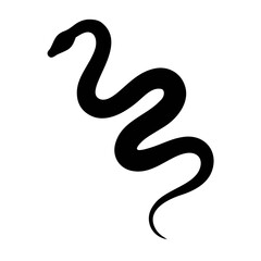 Obraz premium black snake silhouette stock illustration
