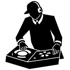 DJ Mixing Silhouette
