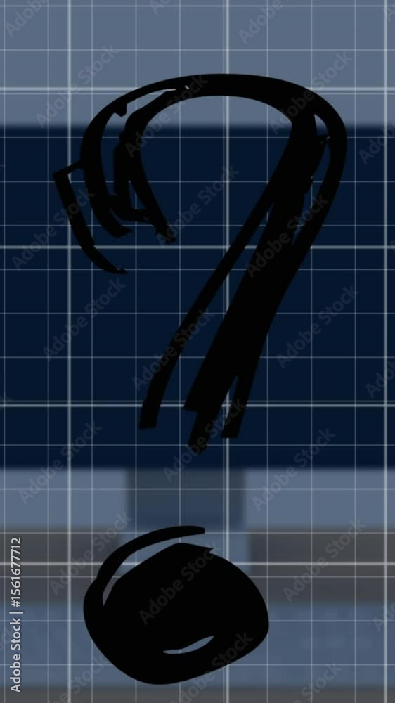 Poster digital animation depicts data flow and global computing, ending with a question mark.