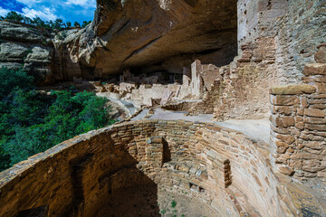The UNESCO world heritage site The Cliff Palace cliff dwelling in the National Park Mesa Verde in Colorado state of United States.