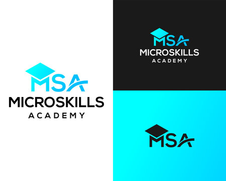 Logo design about MSA letters monogram education university.

