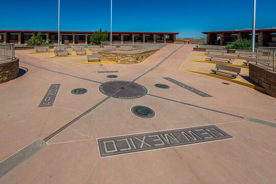 The Four Corners Monument marks the quadripoint in the Southwestern United States where the states of Arizona, Colorado, New Mexico, and Utah meet.
