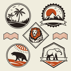 Vintage Safari Logo Collection