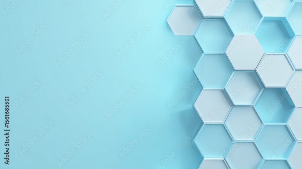 Poster abstract 3d hexagonal honeycomb wall backdrop business web design - geometric hexagon texture, isola