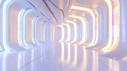 Clean futuristic tech room with transparent panels displaying massive data streams and API metrics. Data scientist