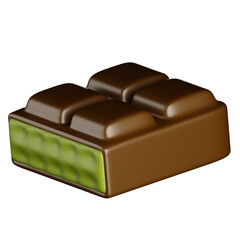 Chocolate Matcha Candy Illustration