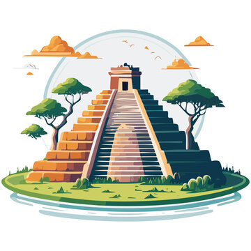 generar un logotipo a una sola tinta del mictlan, El inframundo azteca, geometrico, sencillo