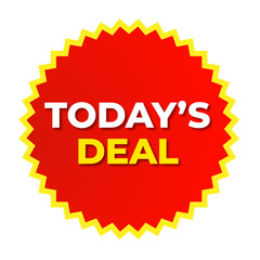 TODAY’S DEAL, red colour png, sale offer badge