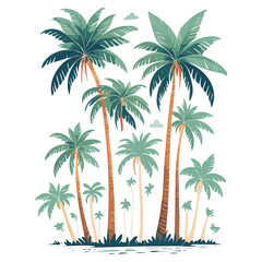 palm trees vector illustration