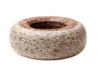 Authentic curling stone isolated on white background