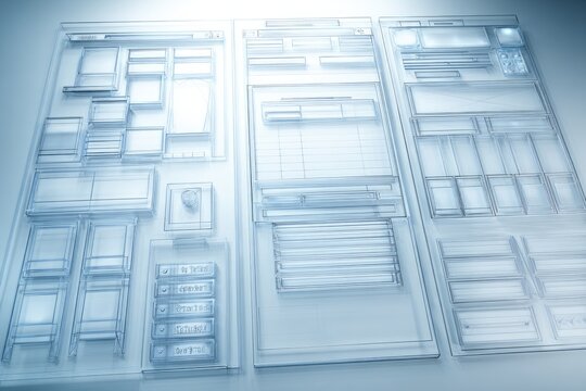 Transparent, layered web page mockups
