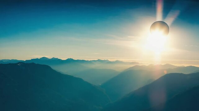View of a solar eclipse.