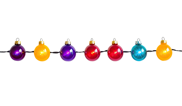 Colorful string of miniature Christmas lights