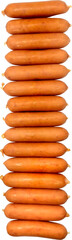 15 Vienna Sausages Arranged in a Long Row

