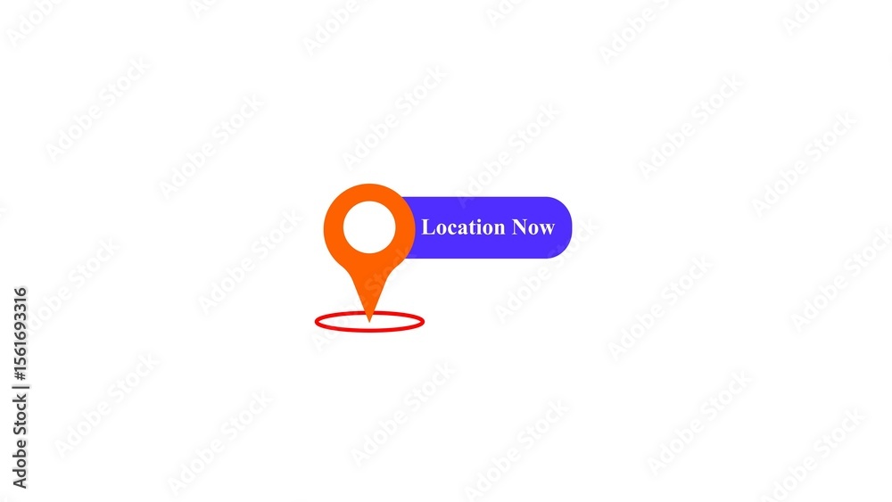 Fototapete A digital illustration portraying a navigation or location symbol with accompanying 
