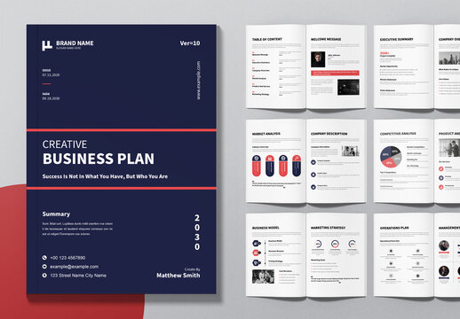 Creative Business Plan Layout