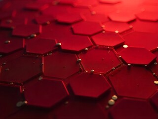 Obraz premium abstract background with red hexagons