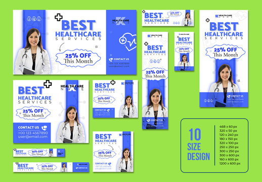 Health Web Advertising Banner Template Design