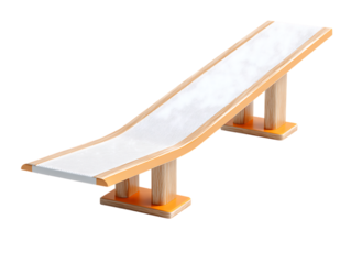 Spring diving board equipment isolated white image