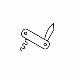 multi tool knife icon sign vector