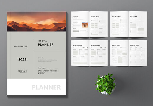 Planner Book Template Layout