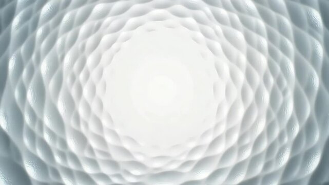 Abstract circular waves in gray and white tones creating depth  