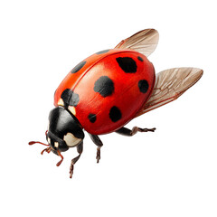 ladybug on white background