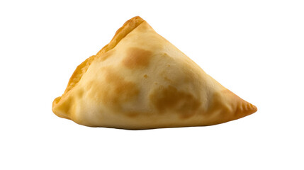 Fried triangular pastry with filling, savory snack, cutout transparent