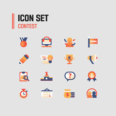 컬러 플랫 아이콘 세트 09
