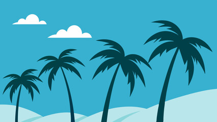 Obraz premium palm trees on the beach