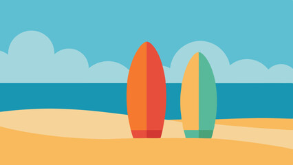 surfboard on the beach