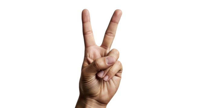 Hand Gesture: Peace Sign, Victory Symbol