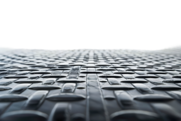 Dark industrial grid texture pattern isolated on white background.