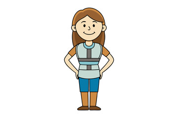 Smiling Girl Cartoon