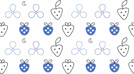 Cute adorable food's seamless pattern background vector design