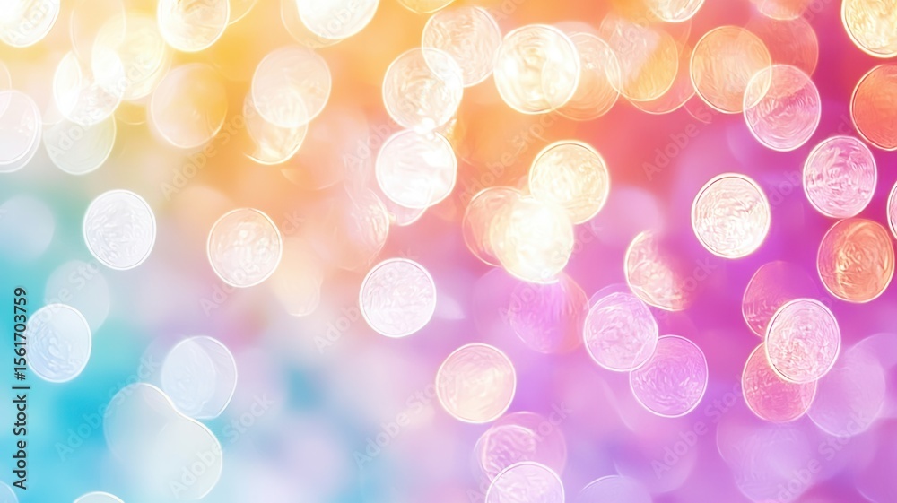 Poster creating a vibrant bokeh effect with blurred lights, offering a colorful backdrop ideal for festive 