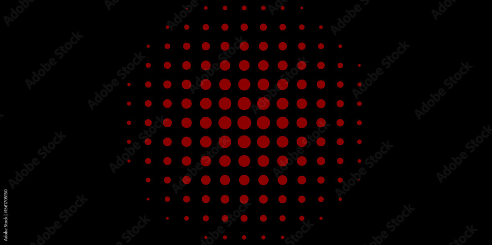 Poster abstract modern gradient black and red background with halftone dots pattern design. vector illustra